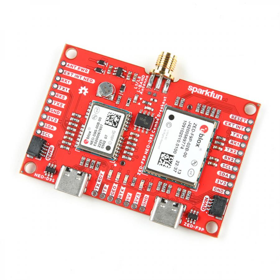 SparkFun GNSS Combo Breakout - ZED-F9P, NEO-D9S (Qwiic) [GPS-22560]
