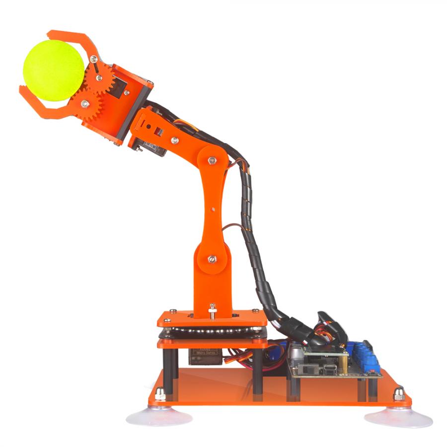 아두이노용 5축 로봇암 DIY STEM 교육용 키트 오렌지 [ADA031_V4.0-Orange]
