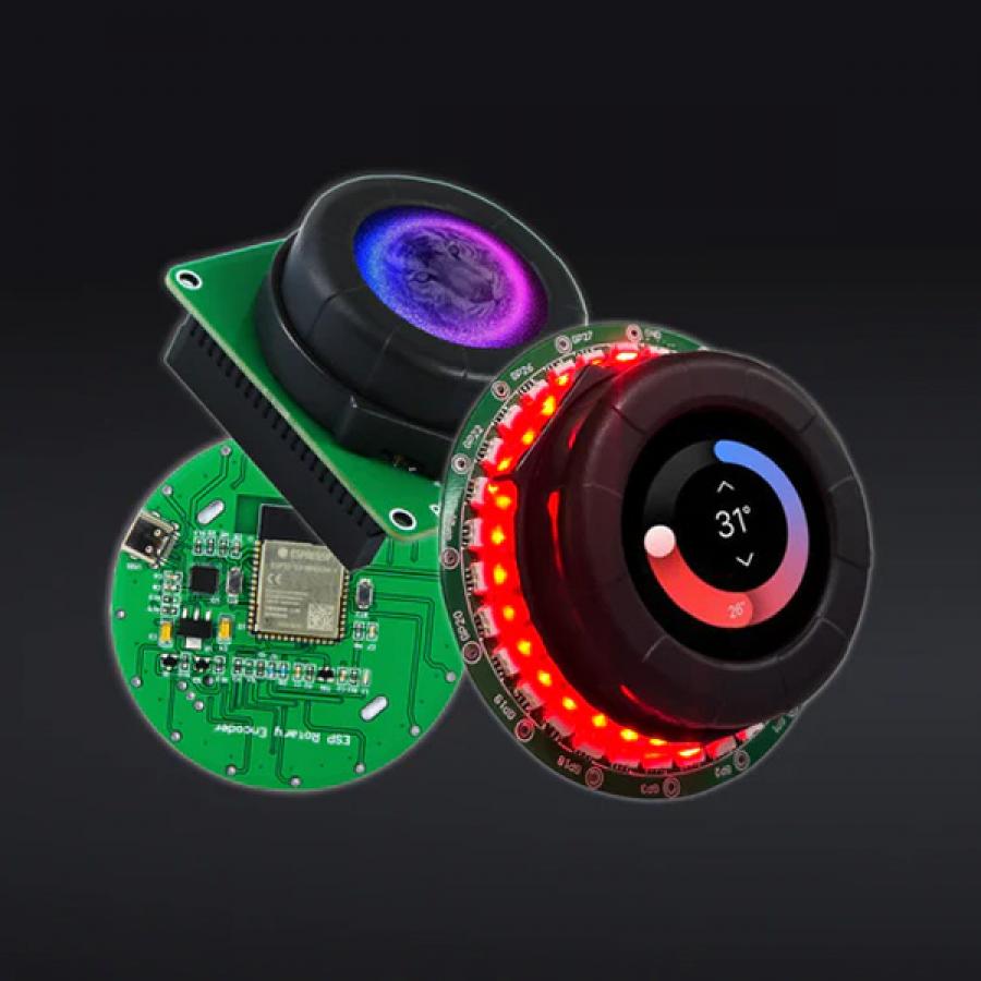 Rotary Encoder - LED Array & Touch LCD for Pasberry Pi [SKU27743]