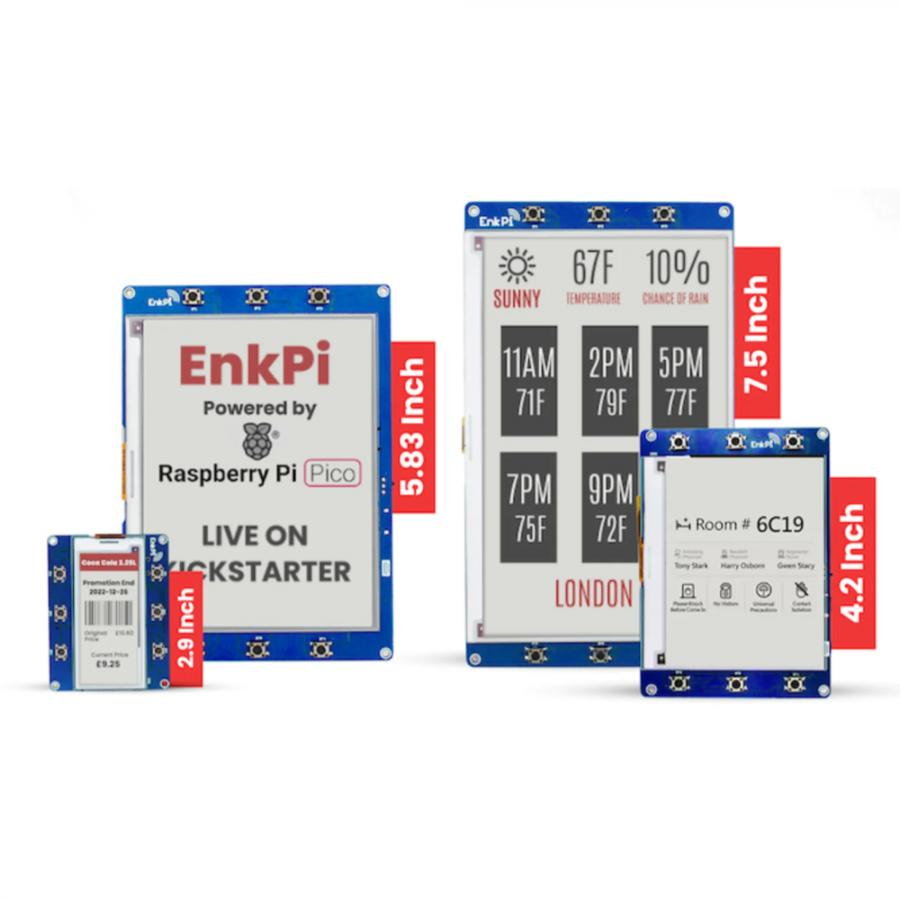 EnkPi - ePaper Display Board Based on Raspberry Pi Pico W 7.5 inch [SKU26364]