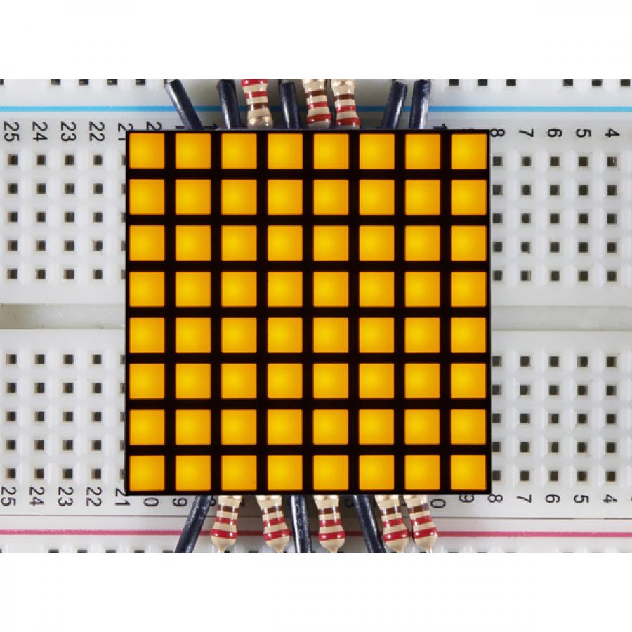 1.2' 8x8 Matrix Square Pixel - Yellow - KWM-R30881CUYB [ada-1819]