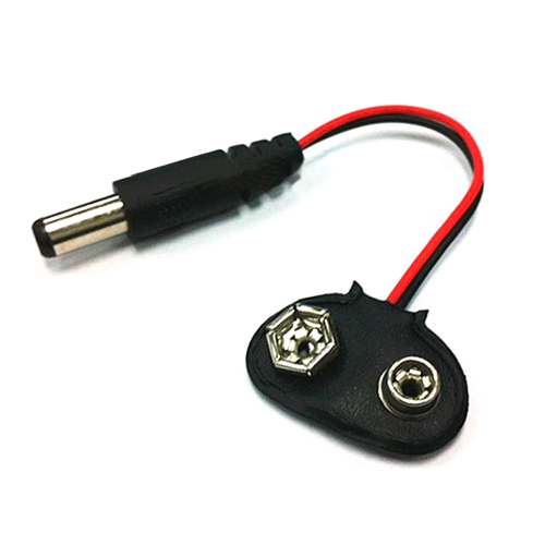 렉스봇 9V배터리 홀더 전원 연결선 DC 5.5x2.1mm