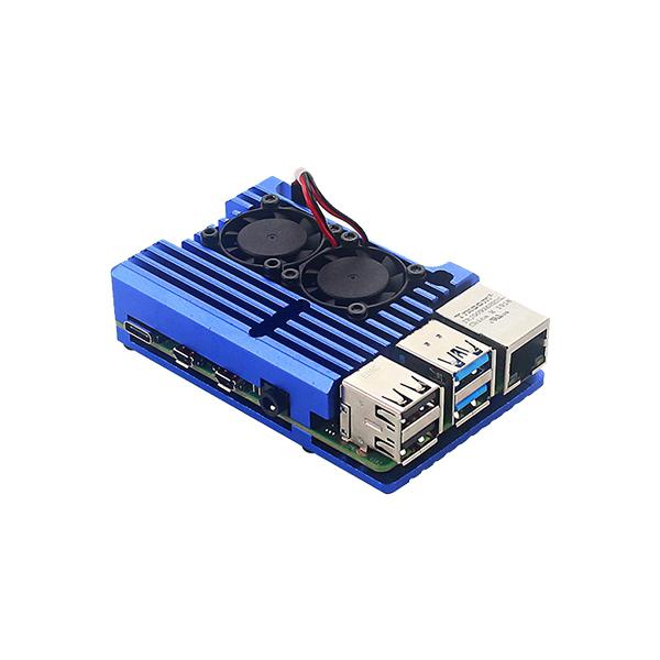 라즈베리파이 4 듀얼 쿨러 케이스 파랑 [VLT-RP024]