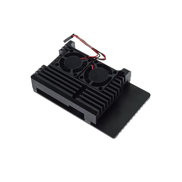 라즈베리파이 4 듀얼 쿨러 케이스 검정 [VLT-RP027]