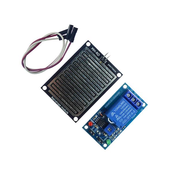 빗물감지센서 + 1채널 12V 릴레이 모듈 [VLT-WL001]