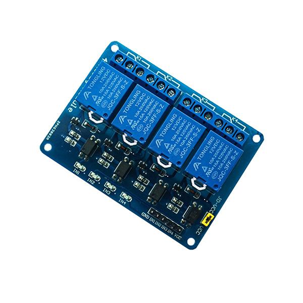 4채널 12V LOW TRIGGER 릴레이 모듈 [VLT-RLM025]