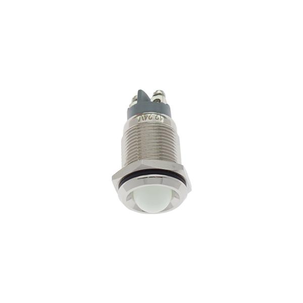 16파이 메탈 LED 홀더 HIGH 12-24V 흰색 [VLT-MLH015]