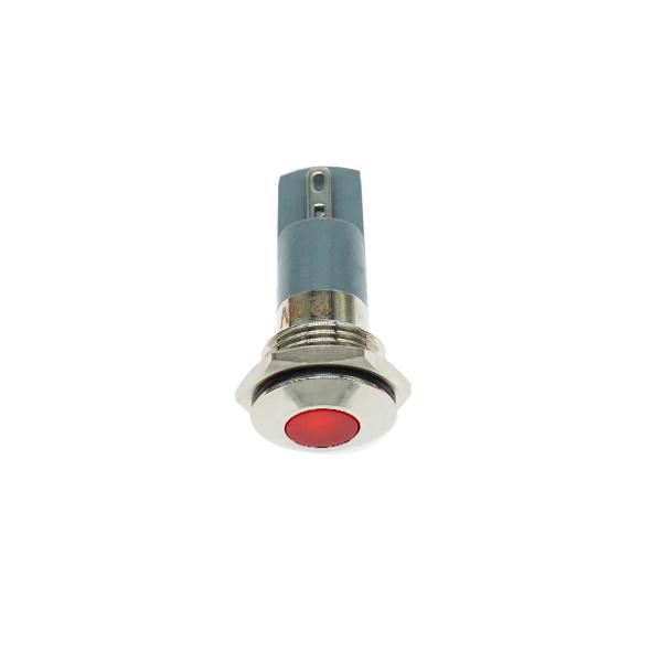 14파이 메탈 LED 홀더 FLAT 12-24V 빨강 [VLT-MLH012]
