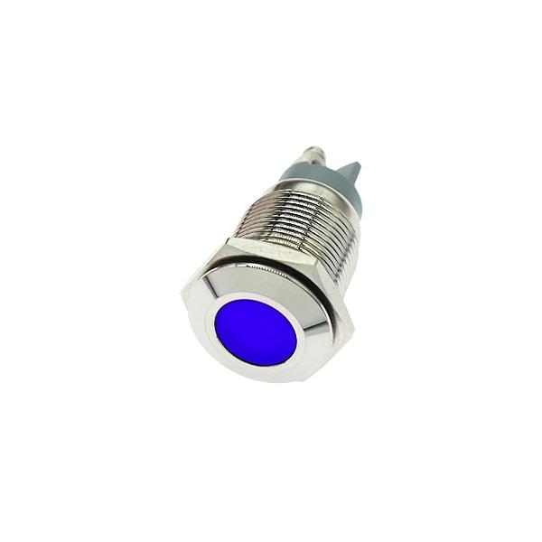 16파이 메탈 LED 홀더 FLAT 12-24V 파랑 [VLT-MLH014]