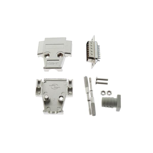 D-SUB 커넥터 납땜용 2열 15M + 니켈도금 후드 [VLT-DS009]