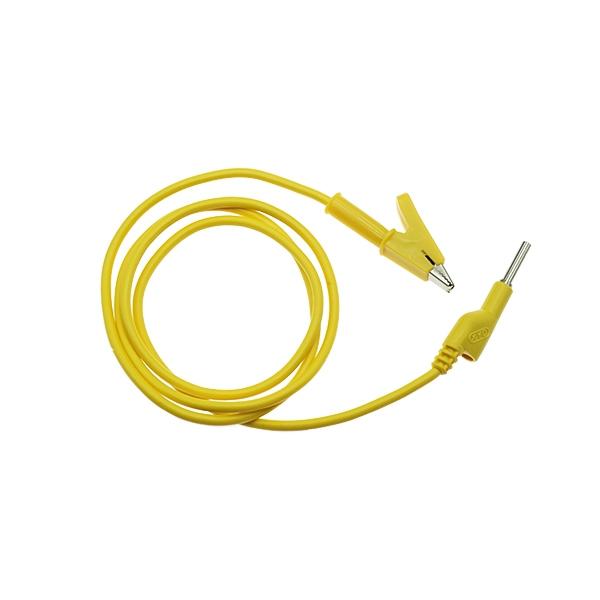 악어클립 바나나잭 케이블 1M 노랑 [VLT-CAB094]