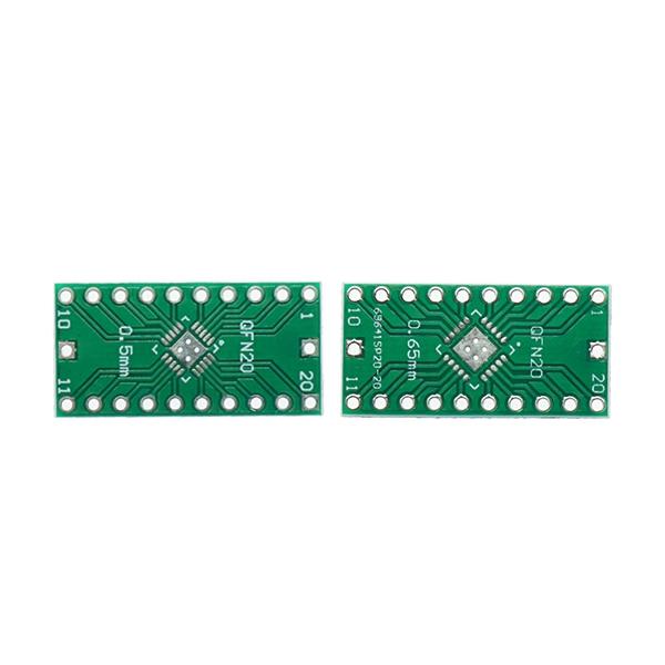 QFN20 0.5MM, 0.65MM 양면 변환보드 [VLT-PCB034]