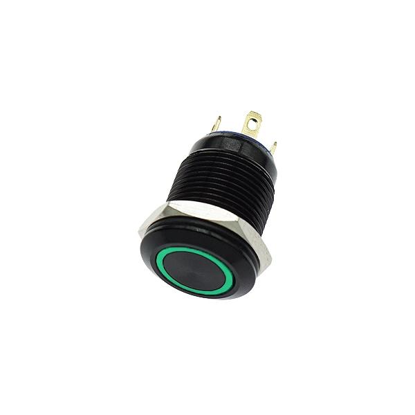 12파이 LED 블랙 UNLOCK 2.8~3.3V FLAT 초록 [VLT-MSW032]