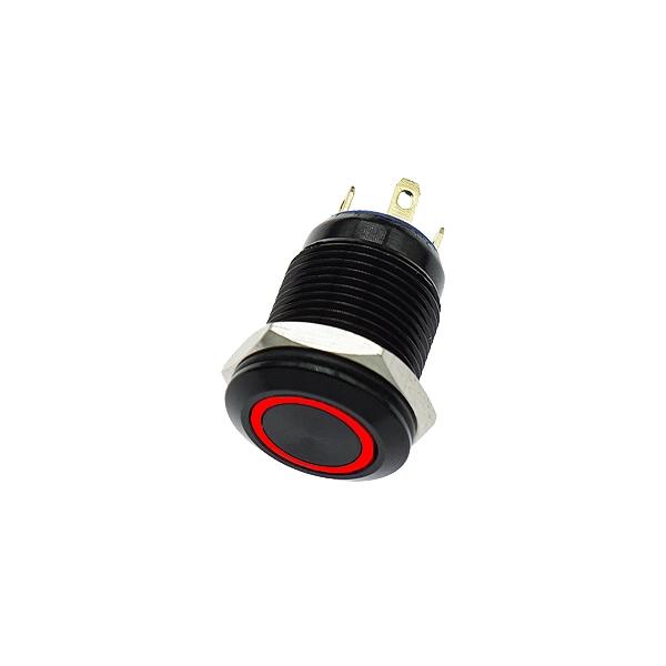 12파이 LED 블랙 UNLOCK 2.8~3.3V FLAT 빨강 [VLT-MSW034]