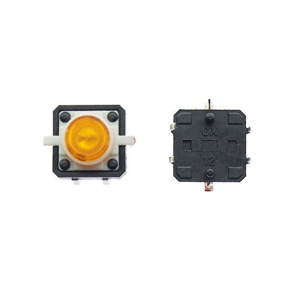 LED 택트스위치 12X12 노랑 [VLT-TSW018]