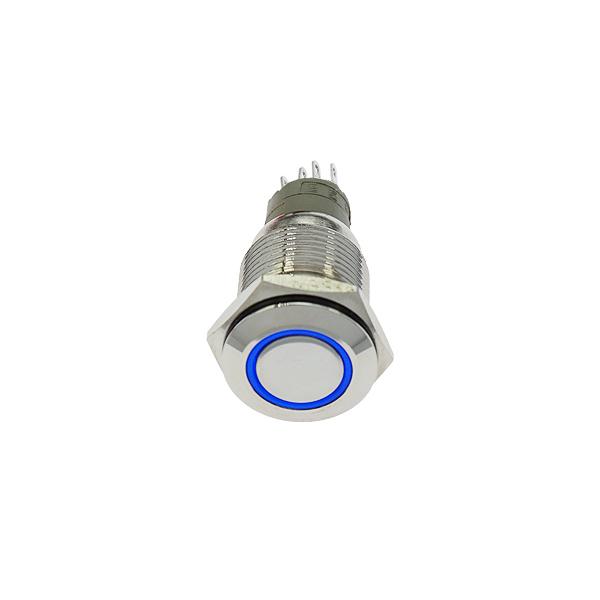 16파이 LED 메탈 스위치 LOCK FLAT 파랑 [VLT-MSW025]