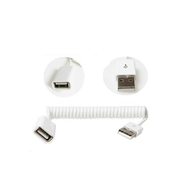 USB AM TO AF 스프링 연장 케이블 1M 화이트 [VLT-CAB071]