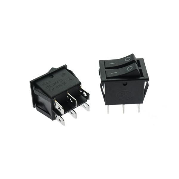 듀얼 로커스위치 KCD4-6P 2단 BLACK [VLT-RSW066]
