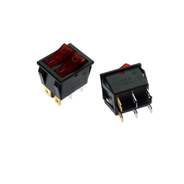 듀얼 로커스위치 KCD4-6P RED [VLT-RSW045]