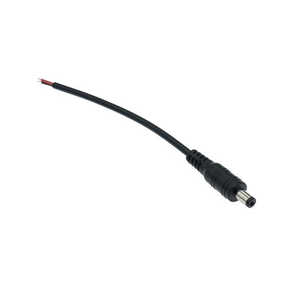 DC잭 플러그 5.5X2.1 MALE 케이블 15CM [VLT-CAB137]