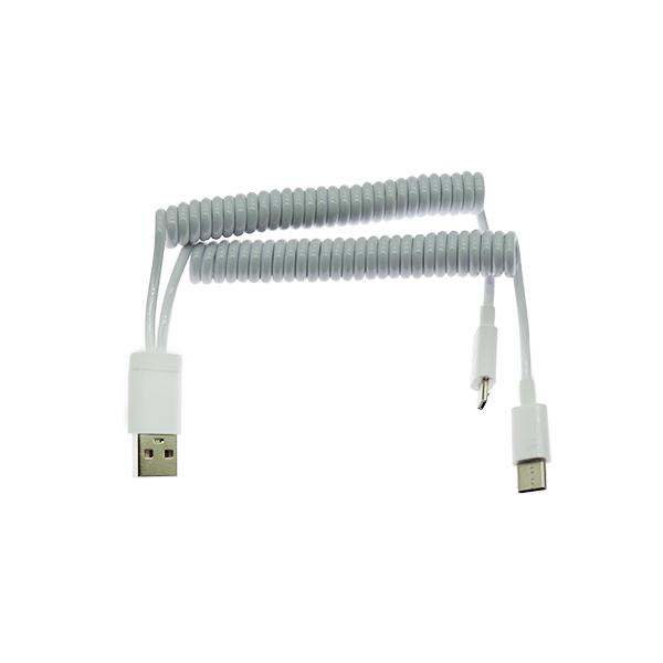 USB AM to CM, Micro M 2in1 스프링 10CM [VLT-CAB066]