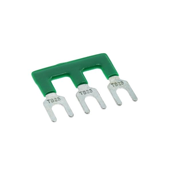 단자대용 쇼트바 25A 초록 3P [VLT-SB009]