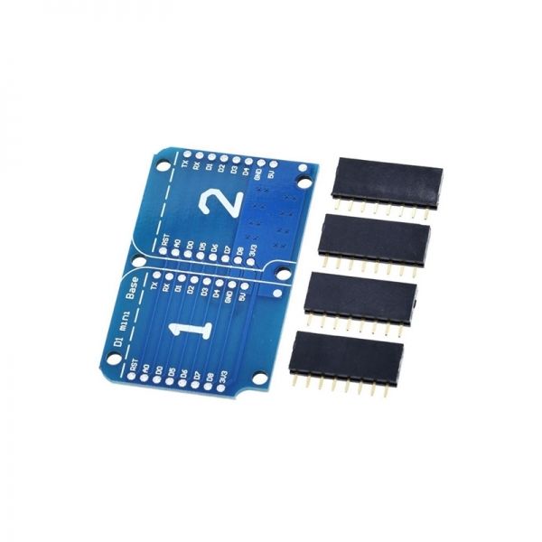 WeMos Mini D1 호환 Dual Base 듀얼 베이스 쉴드 [VLT-WM002]