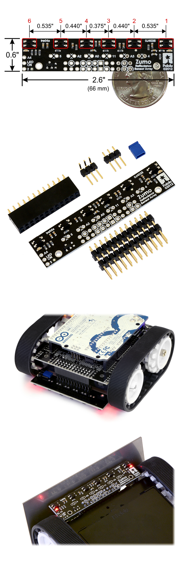 Zumo Reflectance Sensor Array #1419 / 디바이스마트