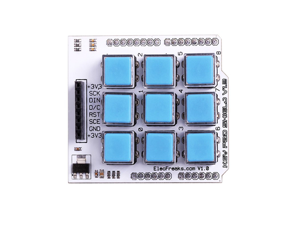 아두이노 3X3 키패드 실드 Key Pad Shield [EF02014] / 디바이스마트