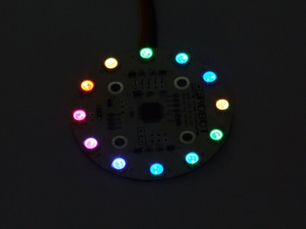 디바이스마트,오픈소스/코딩교육 > 아두이노 > 아두이노 LED/LCD모듈,DFROBOT,Rainbow LED Ring V3 [DFR0141],ATMEGA168을 이용한 RGB를 자동 제어할수 있는 LED모듈 , 입력전압 5V