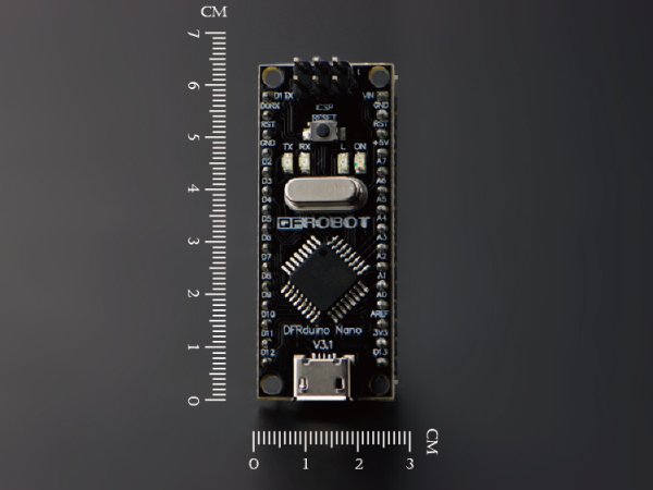 디바이스마트,오픈소스/코딩교육 > 아두이노 > 아두이노 호환보드,DFROBOT,DFRduino Nano (아두이노 나노 호환) [DFR0010],마이크로컨트롤러 : Atmel Atmega328-20AU / 작동 전압(logic): 5V / 입력 전압(권장) : 7-12V / DFRduino Nano (Arduino Nano Compatible)