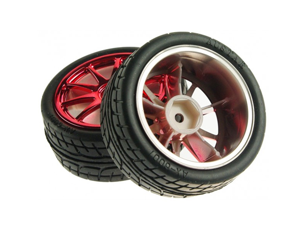 디바이스마트,기계/제어/로봇/모터 > 로봇부품 > 바퀴/휠 > 일반 바퀴,DFROBOT,D65mm Rubber Wheel Pair - Red (without shaft)[FIT0199-R],