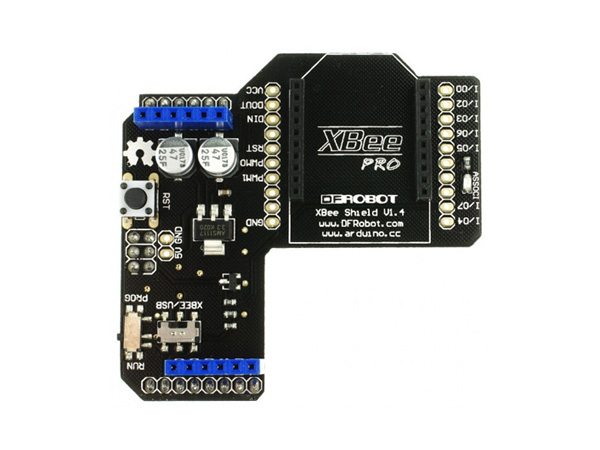 디바이스마트,오픈소스/코딩교육 > 아두이노 > 아두이노 호환쉴드,DFROBOT,Xbee Shield For Arduino[DFR0015],고급구성에서 간단한 AT명령을 사용할 수 있습니다. Xbee-PRO 모듈은 ISM 2.4GHz 주파수에서 동작하고 MaxStream사의 Xbee ZigBee 모듈과 호환됩니다. * Zigbee모듈 별도 구매 상품입니다.(Zigbee모듈 - 미포함)