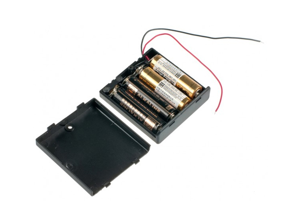 디바이스마트,전원/파워/배터리 > 배터리/배터리홀더 > 배터리홀더 Holder > AA용 홀더,DFROBOT,4xAA battery holder(square with cover) [FIT0080],셀 규격 : AA형 / 셀 갯수 : 4개(직렬) / 전압 : 6V / 출력단자 : 피복전선 / 재고소진시 납기 1주