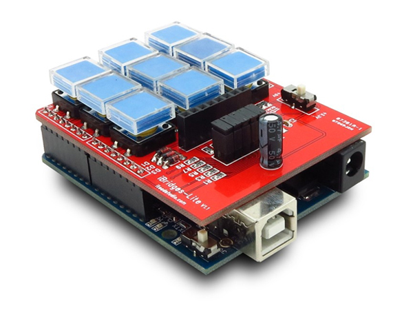 디바이스마트,오픈소스/코딩교육 > 아두이노 > 아두이노 스위치/릴레이모듈,Iteadstudio,아두이노(Arduino) 호환 3X3 키패드 쉴드 IBridge lite [IM120417023],