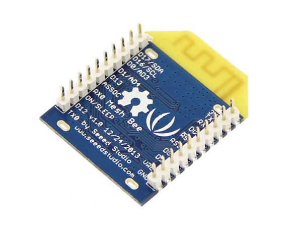 디바이스마트,MCU보드/전자키트 > 통신/네트워크 > 지그비,Seeedstudio,Mesh Bee - Open Source Zigbee Pro Module with MCU (JN5168) [114990002],Mesh Bee 는 seeed에서 만든 2.4GHz 무선 송수신기 입니다. NXP의 새로운 JN516x 시리즈무선 마이크로컨트롤러 칩을 기반으로 하고 지그비 프로 네트워크 스택을 지원합니다.
