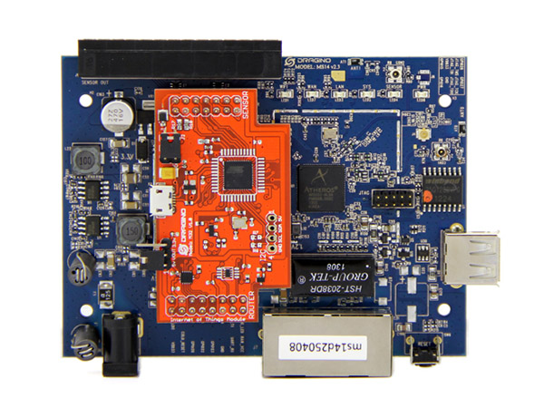 디바이스마트,MCU보드/전자키트 > 프로세서/개발보드 > 기타 MCU,Seeedstudio,Dragino V2 MS14-S with M32 IoT Module [102990008],MS14는 2세대 Dragino 마더보드 입니다. 오픈 하드웨어 리눅스 메인보드로 USB호스트 포트를 가지고 있으며 이더넷 및 802.11 b/g/n 무선랜 기능을 포함하고 있습니다