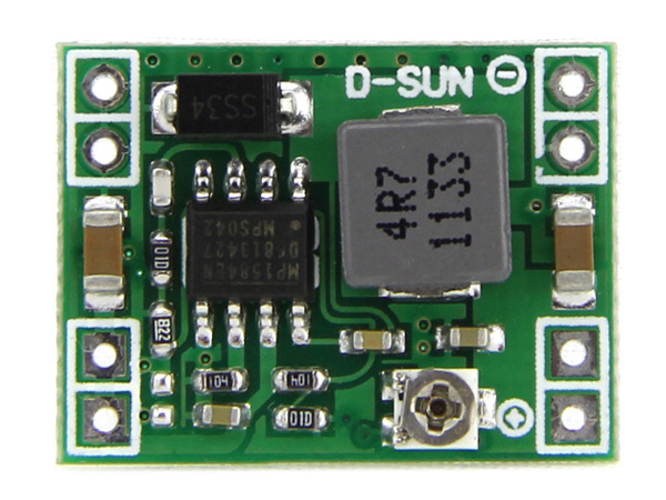 디바이스마트,전원/파워/배터리 > DC-DC 컨버터 모듈 > 강하형 모듈(외장) > 비절연 스위칭 모듈,Seeedstudio,Adjustable Step-Down DC/DC Converter (0.8V - 18V/3A) [106990005],외장형 / 가변출력전압 / 가변방식 : 트리머 / 1ch 출력 / 강하형  스위칭 컨버터 / 입력전압 : 4.5V~28V / 출력전압 : 0.8V~18V / 출력전류 : 3A / 변환효율 : 최대 92% / 스위칭 주파수 : 100kHz~1.5MHz / 입력단자 : 스루홀 / 출력단자 : 스루홀 / 패키지 : PCB