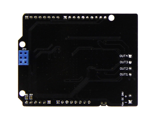 디바이스마트,오픈소스/코딩교육 > 아두이노 > 아두이노 호환쉴드,Seeedstudio,4A Motor Shield [105030004],아두 이노 / Seeeduino 보드와 함께 두 개의 DC 모터 구동 가능