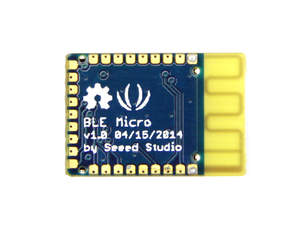 디바이스마트,MCU보드/전자키트 > 통신/네트워크 > 블루투스/BLE,Seeedstudio,Seeed Micro BLE Module w/ Cortex-M0 Based nRF51822 SoC [113050012],Wide supply voltage range (1.8 V to 3.6 V) / 재고소진시 납기 2주