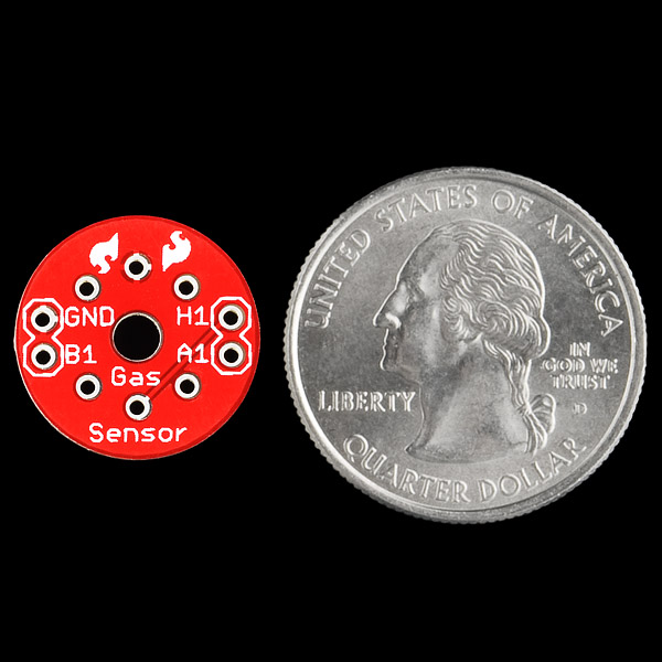 디바이스마트,MCU보드/전자키트 > 센서모듈 > 먼지/가스/연기/불꽃 > 가스/공기질/연기센서,SparkFun,MQ 가스센서 결합용 브레이크아웃 보드 Gas Sensor Breakout Board [BOB-08891],MQ-3, MQ-4, MQ-6, MQ-7, MQ-8 가스센서와 결합 사용 가능한 브레이크아웃 보드 / VCC, GND : 5V / 센서의 기능은 없는, 센서와 결합하기 위한 단순 PCB 회로기판입니다.