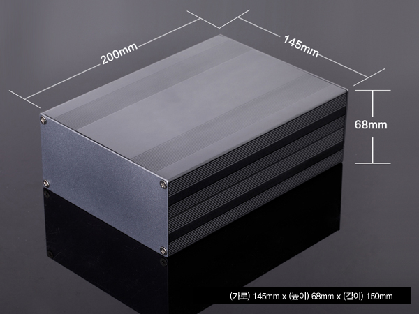 디바이스마트,공구함/작업대/엔클로저 > 알루미늄 엔클로저 > 알루미늄엔클로저,YGK,알루미늄 케이스 NT-145-68,엔클로저 사이즈 : 145*68*200 대량 구매시 주문 제작 가능합니다. 색상은 은색/검정색 랜덤으로 발송됩니다.