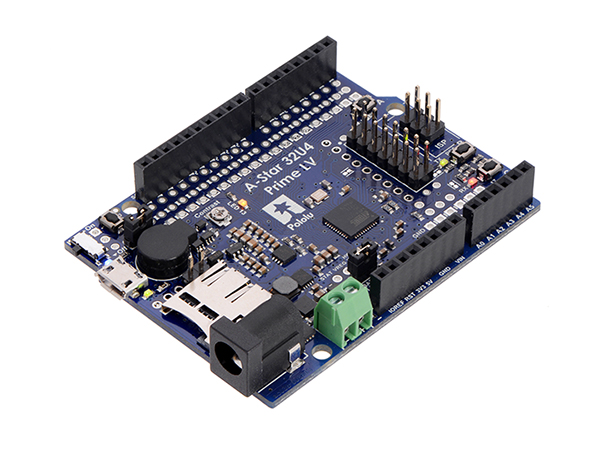 디바이스마트,오픈소스/코딩교육 > 아두이노 > 아두이노 호환보드,Pololu,A-Star 32U4 Prime LV microSD with LCD #4009,Atmel’s ATmega32U4 마이크로컨트롤러 기반의 보드.(8x2 LCD 포함) (USB케이블 별매)