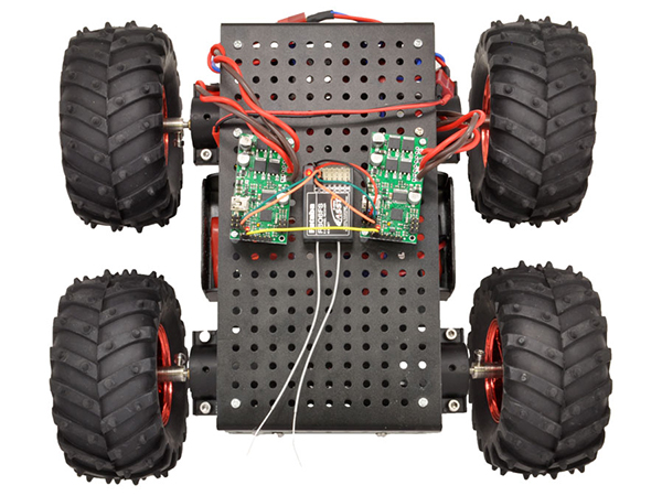 디바이스마트,기계/제어/로봇/모터 > 전문분야 로봇 > 모바일 플랫폼,Pololu,Dagu Wild Thumper 4WD All-Terrain Chassis, Black, 34:1 #1566,각 휠(120mm)에는 서스펜션이 독립적으로 장착되어 있어 어떠한 지형에서도 이동 가능하며, 몸체는 2mm의 알미늄(anodized)으로 구성.  34:1 스틸 기어박스 장착.