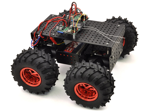 디바이스마트,기계/제어/로봇/모터 > 전문분야 로봇 > 모바일 플랫폼,Pololu,Dagu Wild Thumper 4WD All-Terrain Chassis, Black, 34:1 #1566,각 휠(120mm)에는 서스펜션이 독립적으로 장착되어 있어 어떠한 지형에서도 이동 가능하며, 몸체는 2mm의 알미늄(anodized)으로 구성.  34:1 스틸 기어박스 장착.