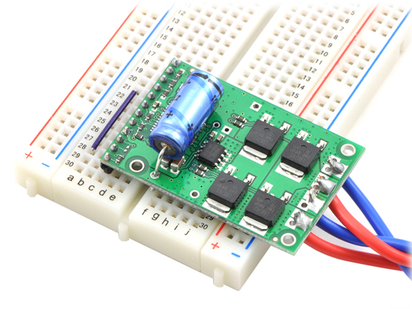 디바이스마트,기계/제어/로봇/모터 > 모터드라이버 > DC모터 드라이버 > 500W 이상 DC모터 드라이버,Pololu,Pololu High-Power Motor Driver 24v23 CS #1456,MOSFET H-bridge motor driver. 5.5 ~ 40 V / 23 A