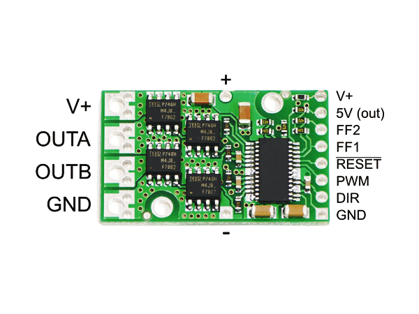 디바이스마트,기계/제어/로봇/모터 > 모터드라이버 > DC모터 드라이버 > 500W 이하 DC모터 드라이버,Pololu,Pololu High-Power Motor Driver 18v15 #755,MOSFET H-bridge motor driver. 5.5 ~ 30 V / 15 A