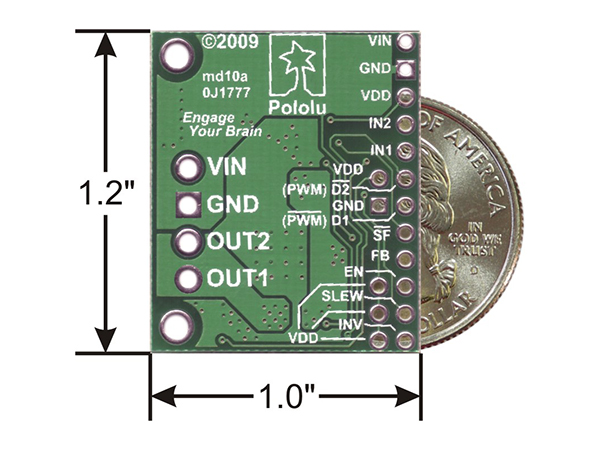 디바이스마트,기계/제어/로봇/모터 > 모터드라이버 > DC모터 드라이버 > 100W 이하 DC모터 드라이버,Pololu,MC33926 Motor Driver Carrier #1212,1채널 MC33926 모터드라이버 5 ~ 28 V / 3 A (최대 5 A)