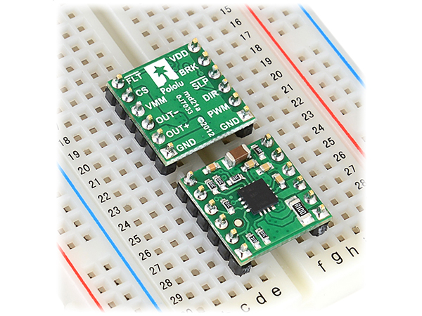 디바이스마트,기계/제어/로봇/모터 > 모터드라이버 > DC모터 드라이버 > 100W 이하 DC모터 드라이버,Pololu,DRV8801 Single Brushed DC Motor Driver Carrier #2136,DRV8801 모터드라이버 breakout board. 8 ~ 36 V / 1 A (최대 2.8 A)