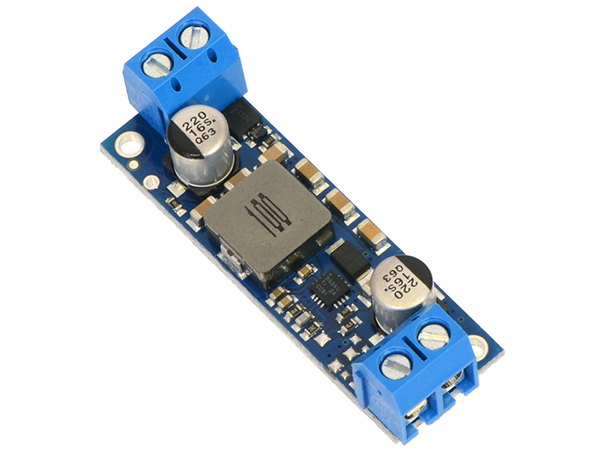 디바이스마트,전원/파워/배터리 > DC-DC 컨버터 모듈 > 승압형 모듈(외장, 비절연 스위칭),Pololu,Pololu 6V Step-Up Voltage Regulator U3V50F6 #2566,외장형 / 고정출력전압 / 1ch 출력 / 승압형 비절연 스위칭 컨버터 / 입력전압 : 2.9V~6V / 출력전압 : 6V / 출력전류 : 5A / 변환효율 : 80%~95% / 입력단자 : 스루홀 / 출력단자 : 스루홀 / 패키지 : PCB